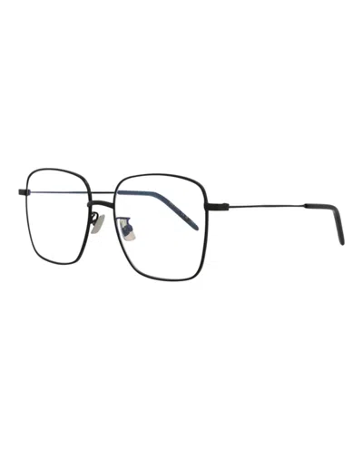 Pre-owned Saint Laurent Women's  Square Rectangle Sunglasses/30013170001) In Black/transparent (sl314sun