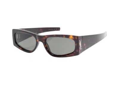 Pre-owned Saint Laurent Women's  Square Sunglasses 003) In Havana/grey (sl/m140