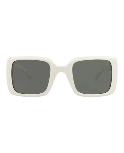 Pre-owned Saint Laurent Women's  Squareframe Acetate Sunglasses In Ivory Ivory Grey (sl497/30011872/005)