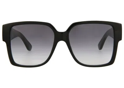 Pre-owned Saint Laurent Women's  Squareframe Acetate Sunglasses00200011) In Black/grey (slm9/30001591