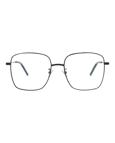 Pre-owned Saint Laurent Women's  Squareframe Metal Optical Frames In Black Black Transparent (sl314/30008029/00
