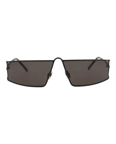 Pre-owned Saint Laurent Women's  Squareframe Metal Sunglasses In Black Black Black (sl606/30014540/001)