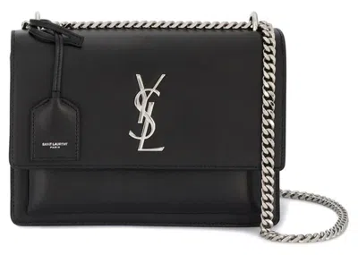 Pre-owned Saint Laurent Women's  Sunset Crossbody Bag Medium In Black