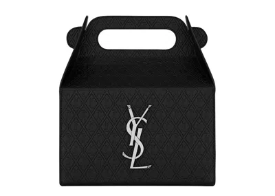 Pre-owned Saint Laurent Women's  Takeaway Box In Leather In Black