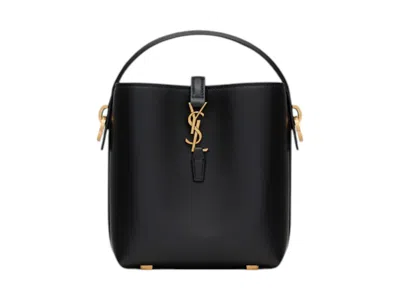 Pre-owned Saint Laurent Women's  The 37 Mini In Shiny Leather In Black