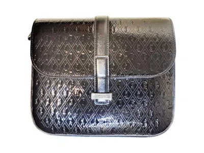 Pre-owned Saint Laurent Women's  Vernice Patent Leather Soft Monogram King Palm Bag In Black