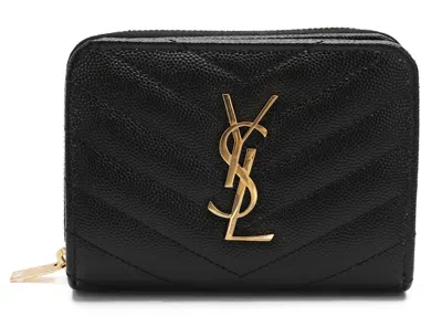 Pre-owned Saint Laurent Women's  Wallet Small Monogram In Black