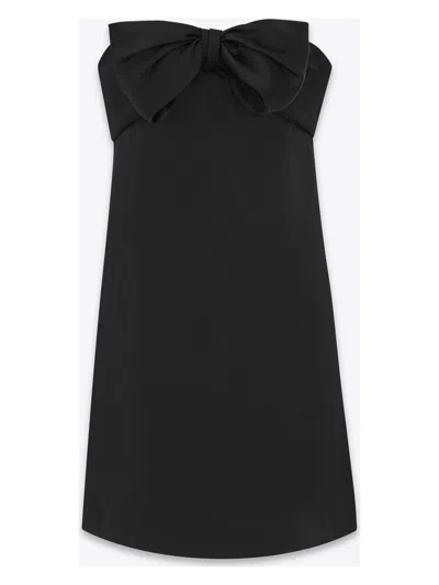 SAINT LAURENT WOMEN'S SATIN MINI DRESS