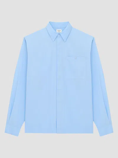 Saint Laurent Women's Shirt In Cotton Poplin In Blue