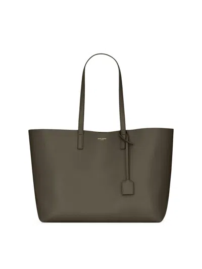 Saint Laurent Women's Shopping  Tote Bag In Leather In Brown