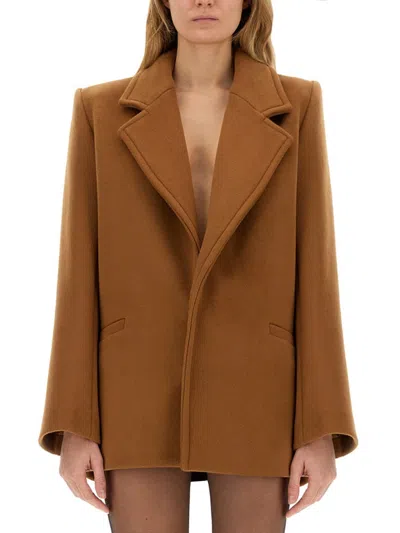 SAINT LAURENT SAINT LAURENT WOMEN SHORT WOOL COAT