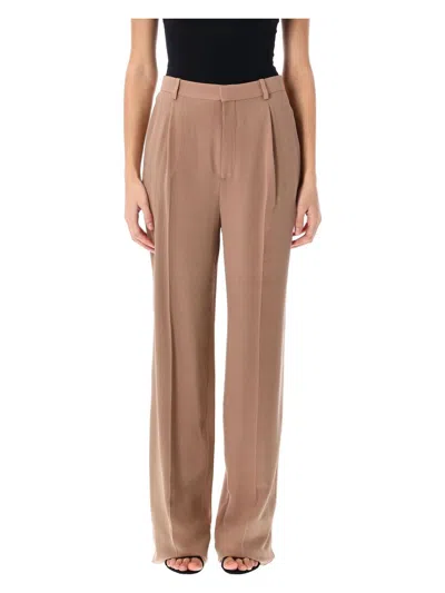 SAINT LAURENT WOMEN'S SILK CREPE PANTS