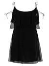 Saint Laurent Black Silk Clothing Dresses In Animal Print