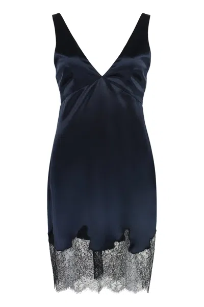 SAINT LAURENT WOMEN'S SILK MINI DRESS
