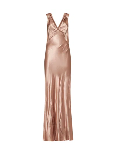 Saint Laurent Women Silk Satin Long Dress