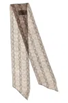Saint Laurent Silk Scarf Scarves And Foulards Multicolor In Neutral