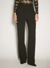 Saint Laurent Women Silk Tailored Pants In Black