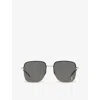 Saint Laurent Womens Silver Sl312 M Square-frame Metal Sunglasses In Silver