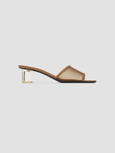 Saint Laurent Women's Sip Mule Sandals In Mesh And Patent Leather In Phard