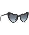 Saint Laurent Black Black Grey Acetate Sunglasses In Black