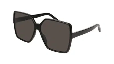 Pre-owned Saint Laurent Women's Sl 232 Betty Sunglasses Black 63.0 Millimeters
