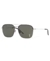 Saint Laurent Women's Sl 309 M Sunglasses In Silver Shiny