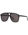 Saint Laurent Womens Black Ys000473 Sl 596 Dune Rectangle-frame Acetate Sunglasses In Black