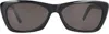 Saint Laurent Rectangular Frame Sunglasses Dark Lenses In Black