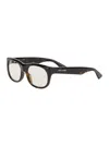 Saint Laurent Women 'sl 815' Brown Sunglasses With Square Frame And Logo Lettering On The Temples In
