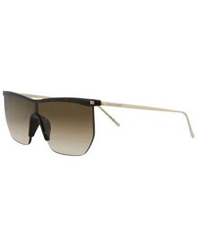 Saint Laurent Women's Sl519mask 99mm Sunglasses In Gold