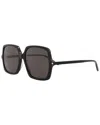 Saint Laurent Women's Sl591 57mm Sunglasses In Black