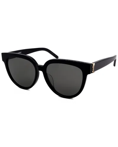 Saint Laurent Women's Slm28f 55mm Sunglasses In Black