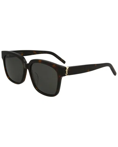 Saint Laurent Women's Slm40f 55mm Sunglasses In Brown