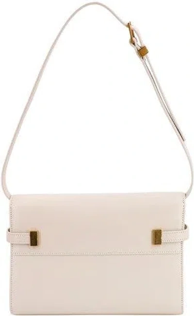 Saint Laurent Women's Small Cream Manhattan Bag In Yellow