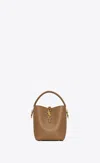 Saint Laurent Le 37 Small Leather Bucket Bag In Cream