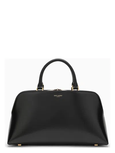 Saint Laurent Women's Small Shiny Leather Duffle Bag Sac De Jour In Black