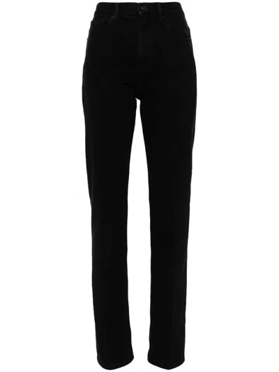 Saint Laurent Black Satin Loose Trousers