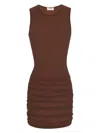 Saint Laurent Dresses Brown In Brown