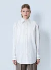 Saint Laurent Striped Button-down Shirt In White