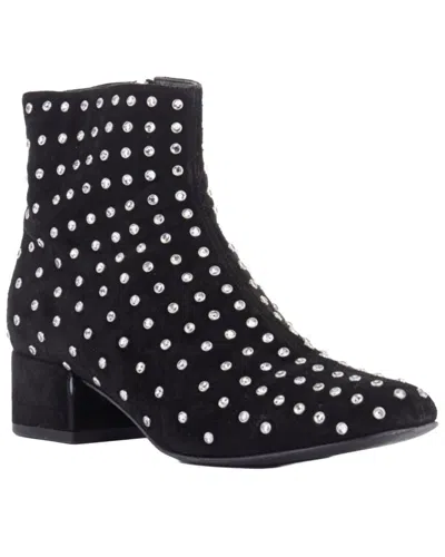 Pre-owned Saint Laurent Women's Suede Crystal Bootie (authentic Pre-loved)