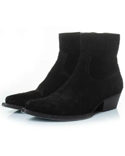 Pre-owned Saint Laurent Women's Suede Lukas Bootie (authentic Pre-loved)