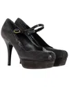 Saint Laurent Women's Suede Mary Jane Platform Pump (authentic Pre-loved) In Black