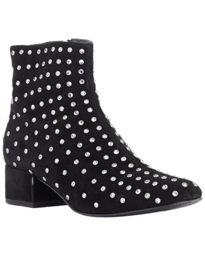 Pre-owned Saint Laurent Women's Suede Strass Crystal Embellished Ankle Boot Shoe  (authentic Pre-loved)