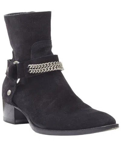 Pre-owned Saint Laurent Women's Suede Wyatt Chain Boot (authentic Pre-loved)