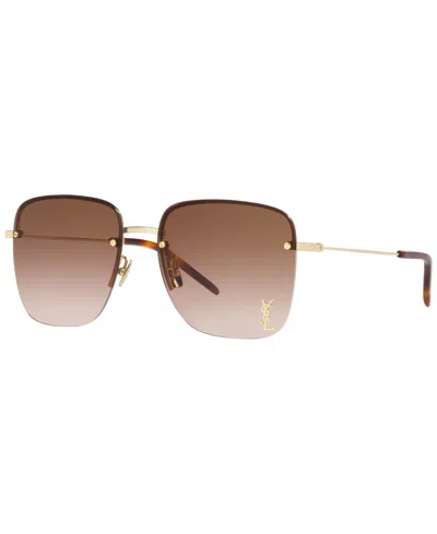 Saint Laurent Women's Sunglasses, Sl 312m 58 In Gold Tone
