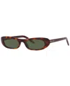 Saint Laurent Womens Brown Sl557 Rectangular-frame Acetate Sunglasses In Havana
