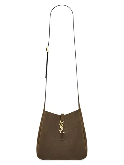 Saint Laurent Women's Supple Crossbody Bag In Suede In Brown
