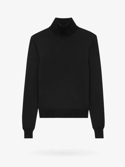 Saint Laurent Women Sustainable Wool Sweater With Embroidered Monogram