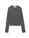 Saint Laurent Women's Sweater In Cashmere Wool And Silk In Anthracite