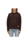 Saint Laurent Chocolate Cotton Oversize Sweatshirt
